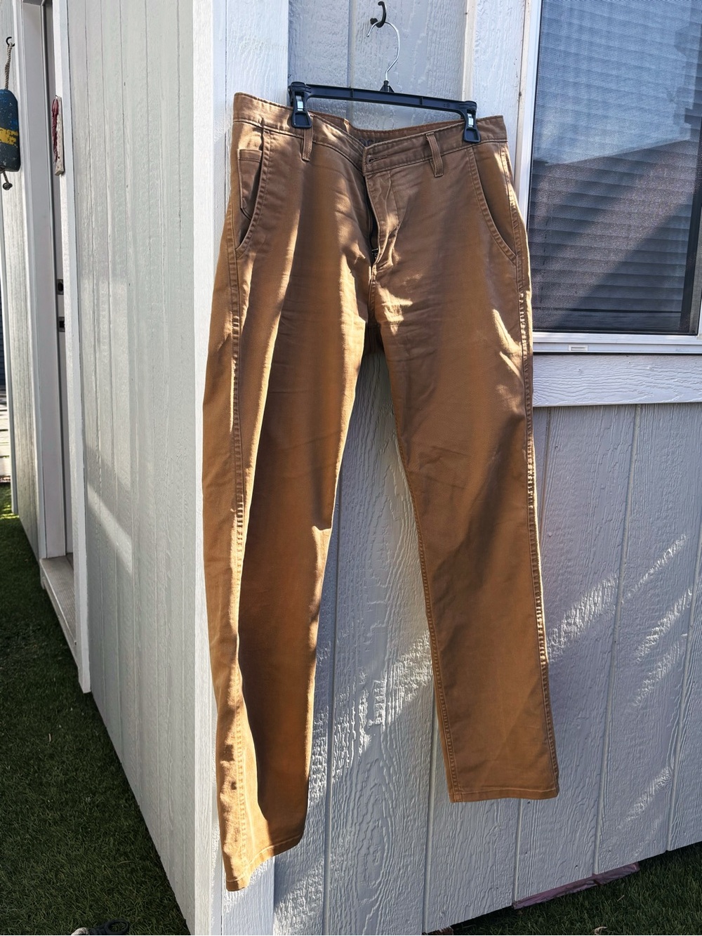 Dockers Alpha Khakis Men's Light Brown Chino Pants slim tapered fit